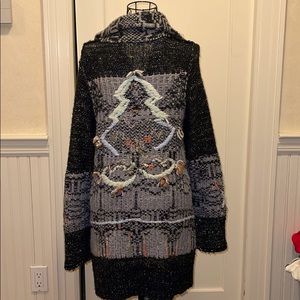 Free People sweater jacket hand embroidered  - S